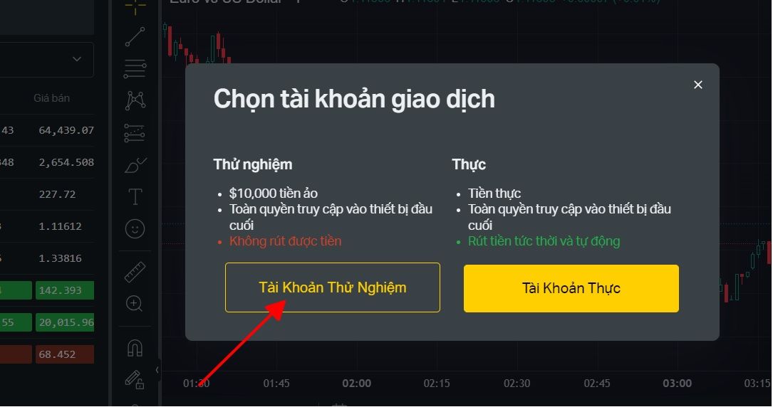 Tài khoản Thử Nghiệm