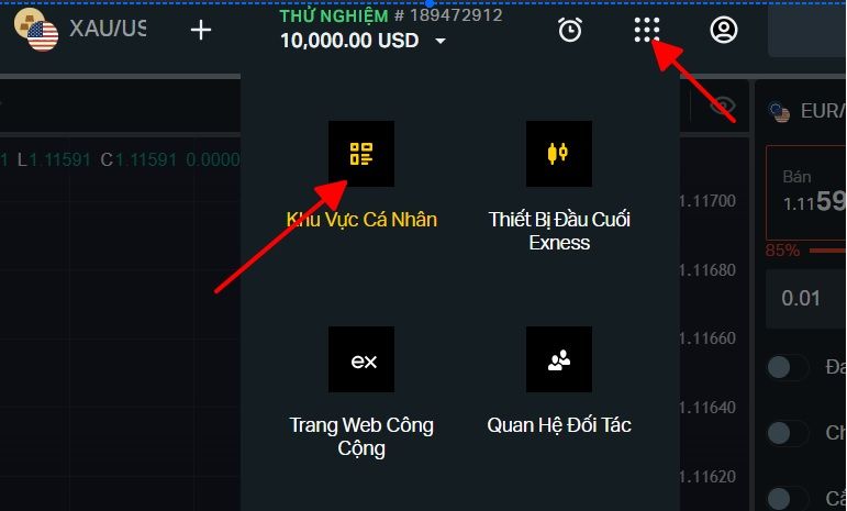 Khu vực Cá Nhân